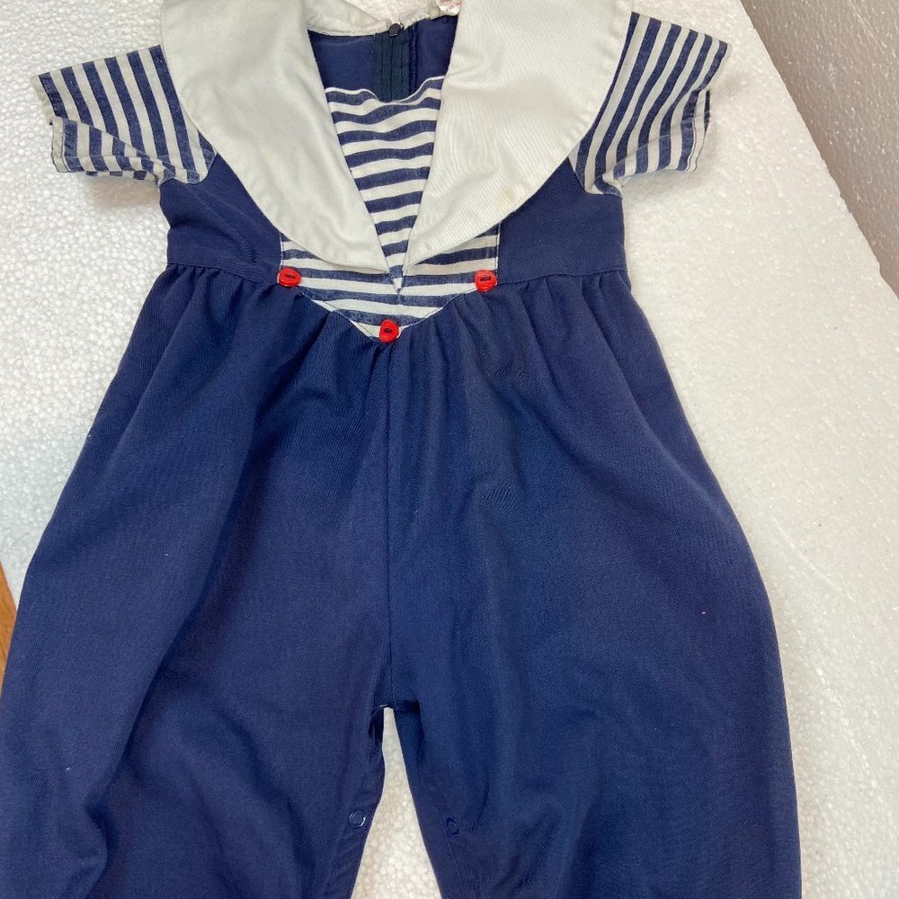 Vintage Baby Boy Sailor Romper Canada Photo prop